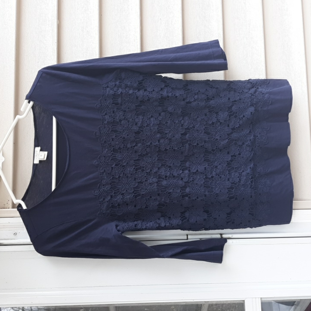 J crew navy career dressy shirt